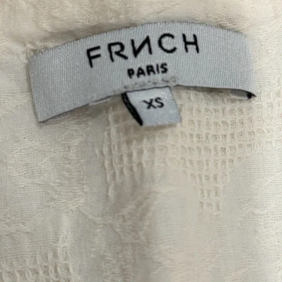 FRNCH Paris Cream Cotton Button Front Romper XS NWOT - Picture 3 of 8